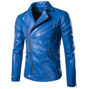 Veste en cuir pour homme d'hiver, veste en cuir de moto sur mesure, veste en cuir de moto coupe-vent - Product Image 1