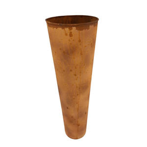 Hot Selling Attractive Item Rust Coated Metal <b>Garden</b> Decorative <b>Long</b> Outdoor Round <b>Planter</b> Handmade Customized Wholesaling Bulks - Product Image 2