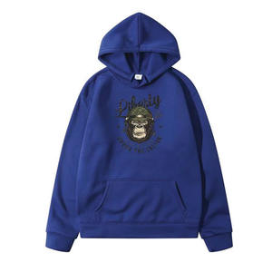 Sudadera de lana holgada grande para hombre, Sudadera con capucha de invierno, sudadera sólida, técnicas bordadas, estilo con cuentas, manga larga - Product Image 4