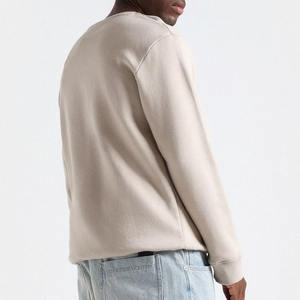 Jersey de cuello redondo en blanco Sudadera de peso pesado de alta calidad Opciones de logotipo personalizado Venta al por mayor Sudaderas con capucha y sudaderas de moda para hombres - Product Image 4