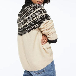 Venta al por mayor por encargo 100% algodón mujeres suéter impreso Logo pulóver señoras 2025 suéter mujeres - Product Image 2