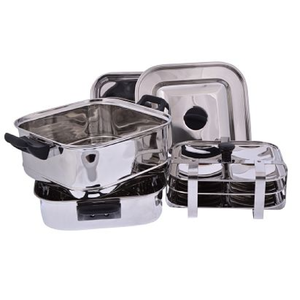 Premier Cuiseur à vide en acier inoxydable avec 4 supports antiadhésifs Pot à vapeur à vide Meilleure qualité Prix de gros - Product Image 2