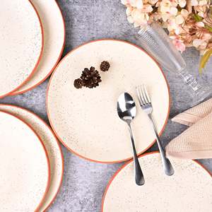 Classic <b>White</b> 10.5 Inch Ceramic <b>Dinner</b> Plates <b>Set</b> 6 Customizable Europe-Style Porcelain Tableware for Hotels for Home Use - Product Image 2