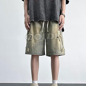 Vêtements d'été pour hommes OEM Jeans Jorts Logo personnalisé Jorts pour hommes de haute qualité Jeans respirants Shorts pour hommes - Product Image 3