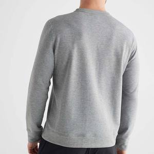 Vente en gros de sweatshirts unis de couleur unie à col ras du cou pour hommes pulls à capuche en coton sweat-shirt à logo personnalisé vêtements décontractés d'hiver - Product Image 6