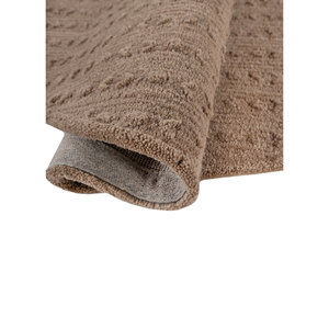 พรมขนสัตว์ทอมือสีเบจน้ำตาล รุ่น TOD-45024 สำหรับตกแต่งบ้าน ห้องนั่งเล่น ทางเดิน รูปทรงสี่เหลี่ยมผืนผ้า ลายทางแบบจิ๊กซอว์ - Product Image 2