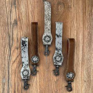 Western Handcraft cuero de vaca genuino lindo encantador muñequera forma llavero estilo occidental accesorio vaquera muñequera llavero - Product Image 6