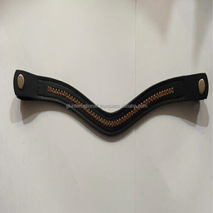 Meilleure vente, design personnalisé, 1 rangée de cristaux ronds diamant bling chaîne incrustée canal vide en cuir, bande de sourcils de cheval en épi complet - Product Image 4