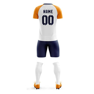 100% poliéster último diseño transpirable uniformes de fútbol OEM ropa de fútbol uniforme de entrenamiento uniformes de fútbol en blanco - Product Image 4