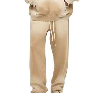 Sweat-shirts à capuche et pantalons de survêtement en molleton vintage décontracté de qualité supérieure, écologiques, avec poches et cordon de serrage, vente en gros - Product Image 3