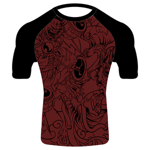 OEM Custom Compression MMA Rashguard Short Sleeve Sublimated Printed Surf <b>Swimsuit</b> Fabric Material - Product Image 5