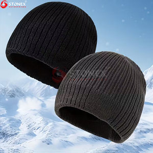 Top Design High Quality Premium <b>Winter</b> Warm Plush Beanie <b>Hat</b> for <b>Men</b> Beach Use Customizable Colors & Logos - Product Image 2