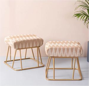 Handmade custom metal sitting <b>stool</b> gold legs ottoman high quality usage home hotel room restaurant indoor outdoor living room - Product Image 3