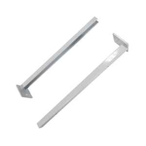 Supports d'étagère métalliques à un seul niveau, lot de 2, 40 cm, à fixer au mur, pour salle de bain - Product Image 1