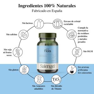 Supplément probiotique de 30 capsules Active Flora avec fibres prébiotiques Aloe Vera pour l'équilibre digestif et la santé intestinale - Product Image 3