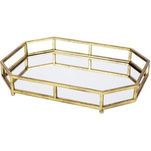 High Quality Brass Glass Serving <b>Tray</b> Elegant Metal Glass <b>Mirror</b> Design for Wedding Decor Economically Priced in Bulk Storage - Product Image 4