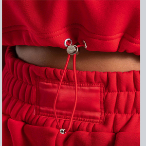 Logo personnalisé 100% coton français éponge pull plaine vierge femmes de haute qualité surdimensionné poids lourd culture pull en vrac fille à capuche - Product Image 6