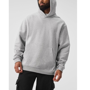 Sweats à capuche d'hiver surdimensionnés pour hommes de haute qualité épais poids lourd polaire Logo d'impression personnalisé tissage tricoté directement fourni BD - Product Image 2