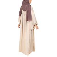 Musulmane modeste Hijab femmes Abayas vêtements islamiques personnalisés manches élastiques longue longueur au sol décontracté respirant coupe ample grande taille