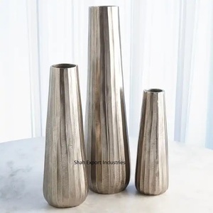 Floreros grandes de Metal chapado en oro, diseño moderno y clásico, Juego de 3 piezas para decoración del hogar y la boda, artesanías - Product Image 6