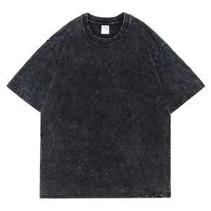 T-shirt Homme Oversize Uni Vintage Lavé à l'Acide de Haute Qualité, Nouvelle Tendance, Grammage Lourd, Unisexe - Product Image 1