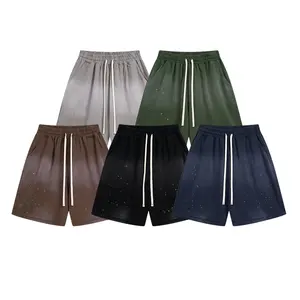 Custom Colors Vintage Wash Sweat <b>Short</b> Pants Blank Cotton Fleece Streetwear Jogging Distressed Acid-washed Sports <b>Shorts</b> for <b>men</b> - Product Image 4