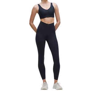 Sujetador deportivo de talla grande para mujer con soporte alto, cuello en V, tirantes anchos, espalda en U, sin aros, top corto de yoga, ropa de dormir invisible sin costuras - Product Image 3
