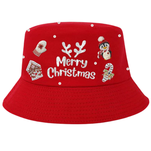 Casquettes Bob Ajustables de Haute Qualité OEM, Nouveaux Designs, Patchs à Paillettes Personnalisés, Noël 2026, Chapeaux à la Mode pour Adultes pour Toutes les Saisons - Product Image 1