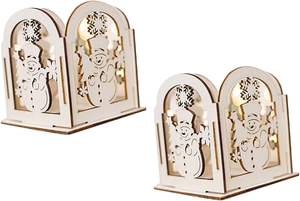 2 uds portavelas de madera estante de exhibición de velas adorno de escritorio portavelas de madera portavelas candelabro Escritorio - Product Image 2