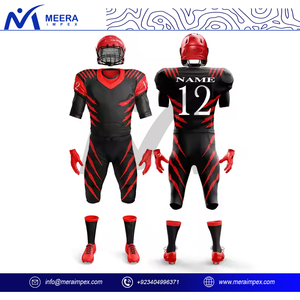 Uniforme de football américain XL personnalisé, ensemble maillot et pantalon, imprimé par sublimation, nom et numéro de l'équipe, vêtements de football sportif - Product Image 4