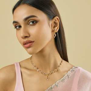 Party-Ready Zircon <b>Statement</b> <b>Necklace</b> - Product Image 1