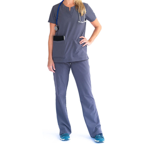 Ensemble d'uniformes de jogging pour infirmières personnalisables, matière en spandex, design de tenue de travail - Product Image 1