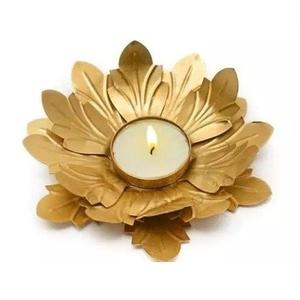 Home Decoration Metal Candle Holder Candle <b>Stand</b> for Lighting and Set Stylish Antique Finish Decorative Candle Jar Holder - Product Image 2