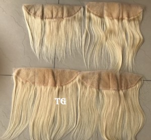 Extension de cheveux naturels Remy, Top indien, vierge, couleur blond 613, Lace Front Transparent, qualité supérieure - Product Image 5