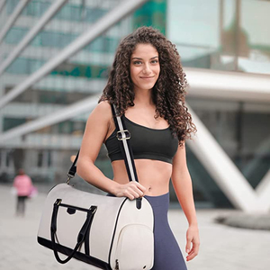 Grande capacité toile Durable Weekender sac de nuit compartiment Carry on Gym Sports Voyage Tote Duffle Bag - Product Image 6