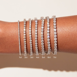 Pulsera de tenis con diamantes cultivados en laboratorio de 1 quilate VS1, engaste de oro de 14K, accesorio de moda versátil y elegante - Product Image 4