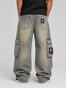 Pantalones Cargo Casuales para Hombre, 100% Algodón, Alta Calidad, Transpirables, Ligeros, con Cierre de Cremallera y Múltiples Bolsillos, Venta al Por Mayor - Product Image 4