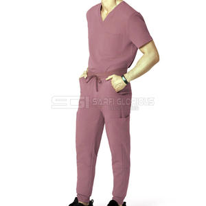 Uniforme Médico para Hombre de Buena Calidad, Totalmente Personalizable, Conjuntos de Uniformes Médicos, Cuello Alto, Manga Corta, Uniforme Médico de Alta Calidad - Product Image 3