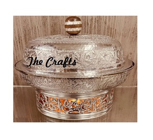 Chafing Dish de Acero Inoxidable Estilo Clásico Martillado, ARTESANÍA para Bodas, Eventos, Fiestas, Servicio Personalizado, Tamaño Personalizable, Superventas en India - Product Image 2