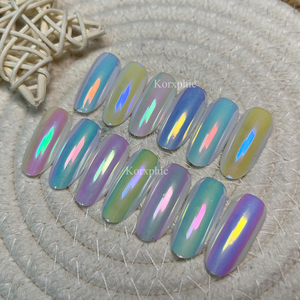 Bulk Irides cent Rainbow Aurora Super Shifting Chamäleon <span class=keywords><strong>Nail</strong></span> Art polnisches weißes Mondlicht Chrom pigment pulver - Product Image 3