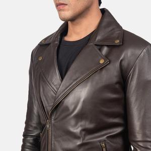 Chaqueta de Cuero Personalizada Tipo Bomber, Fabricación OEM/ODM, Chaqueta de Motociclista Ajustada para Hombre, Clásica, Hecha a Mano, de Lujo, Impermeable, Estilo Urbano - Product Image 5