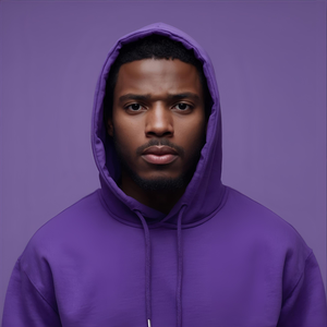 Sudadera con capucha morada para Hombre | Sudadera con capucha polar personalizada con bolsillo canguro y opciones de logotipo OEM/ODM - Product Image 3