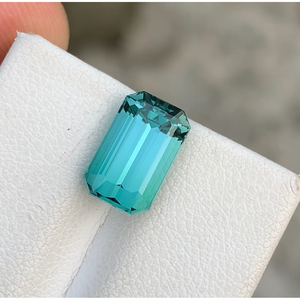 Tourmaline bleue naturelle de qualité supérieure, taille émeraude, 3,92 CT, provenant d'Afghanistan, 10,7x6,6x5,8 mm - Product Image 1