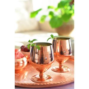 Handcrafted <b>Vintage</b> Copper Glass with Stunning Antique Patterns for Home Decor Collectors - Product Image 6