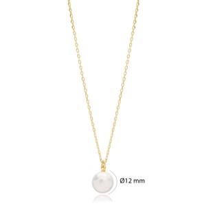 Collier avec pendentif en perle, design élégant, fait main, vente en gros turque, bijoux en argent sterling 925 - Product Image 5
