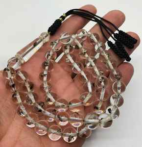 สีอำพันใส10มม. 33/45/51ชิ้นลูกประคำยางสังเคราะห์สำหรับเครื่องประดับอาหรับ - Product Image 6