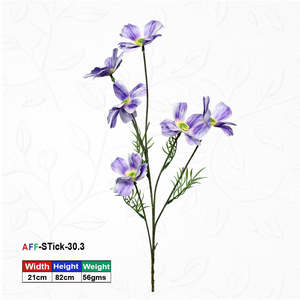 Flores Artificiales de Seda Color Morado Claro en Ramo AFF Stick 30.3 - Product Image 1