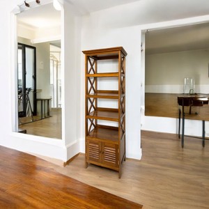 Elegant <b>Solid</b> Teak <b>Wood</b> 2-Door <b>Bookcase</b> Rack for Home Furniture for Living Room Kitchen Bedroom and Dining Room Use - Product Image 3