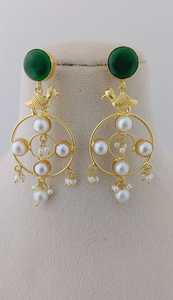 Ensemble de Boucles d'Oreilles en Laiton Motif Oiseau Moderne Fait Main Style Perle Imitation Plaqué Rhodium Lourd Personnalisable Mode - Product Image 3