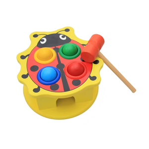 Martellante scatola a sfera bambino cartone animato in legno tavolo a percussione educazione precoce bussare gioco da tavolo giocattolo criceto knock Ball gioco - Product Image 3